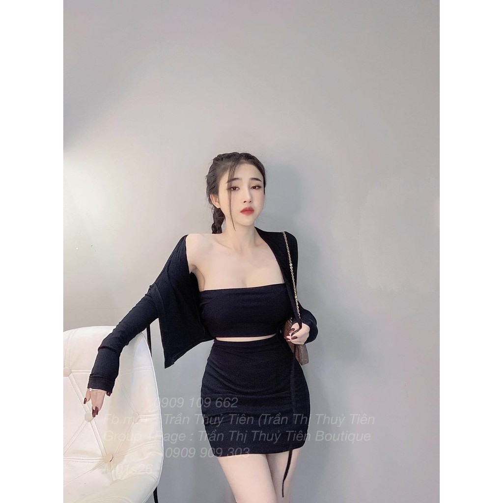 Set 3 Món Tay Dài Chất Thun Gân Thích Hợp Mặc Đi Chơi Đi Dạo Đi Làm Phù Hợp Với Mọi Phong Cách