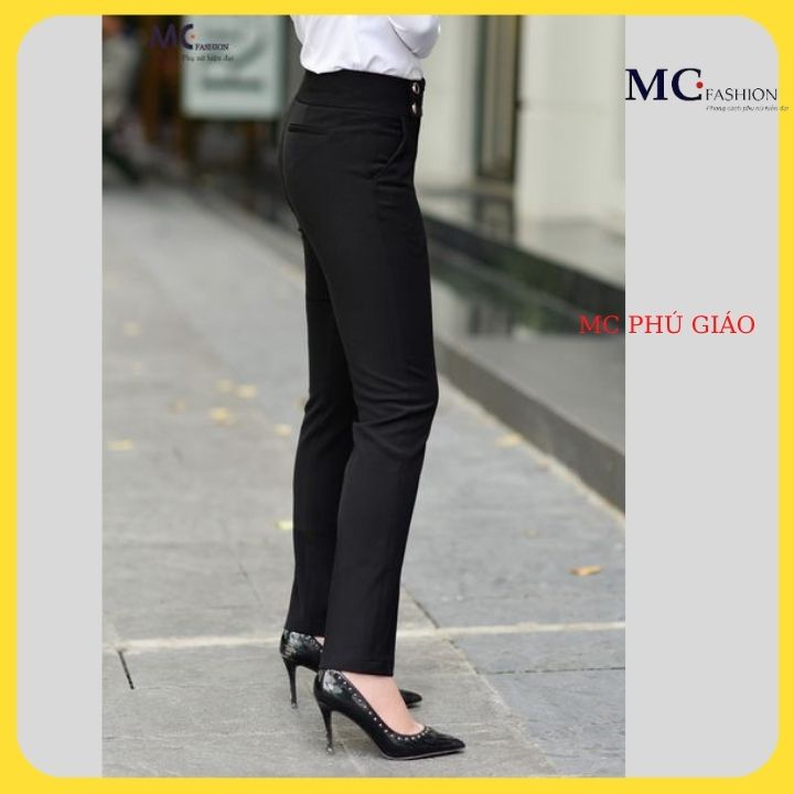 Quần Âu Nữ Công Sở Mc Fashion Ống Đứng Lưng Cao Không Nhăn Không Xù Có 2 Màu  Q0285