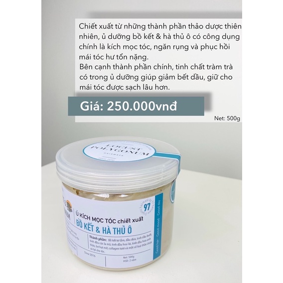 Ủ TÓC BỒ KẾT & HÀ THỦ Ô