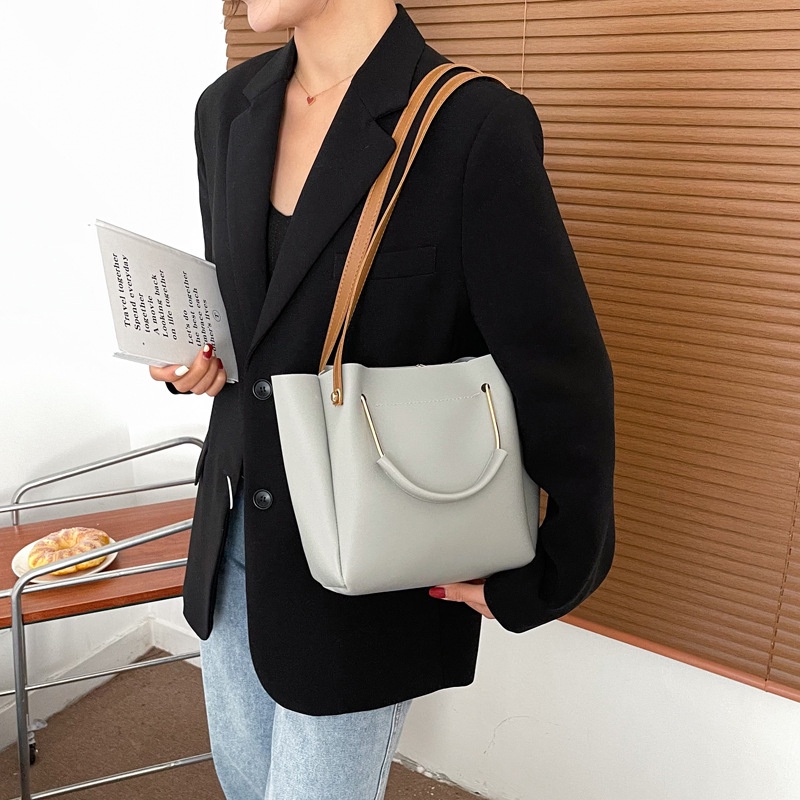 IELGY Túi Đeo Vai Cỡ Lớn Nhiều Màu Sắc Tùy Chọn Phong Cách Hàn Quốc Thời Trang Cho Nữ