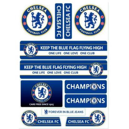 Bộ sticker Decal dán xe, laptop, điện thoại, mũ bảo hiểm...clb bóng đá arsenal chelsea MU Liverpool