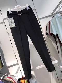 Quần baggy vải liền đai