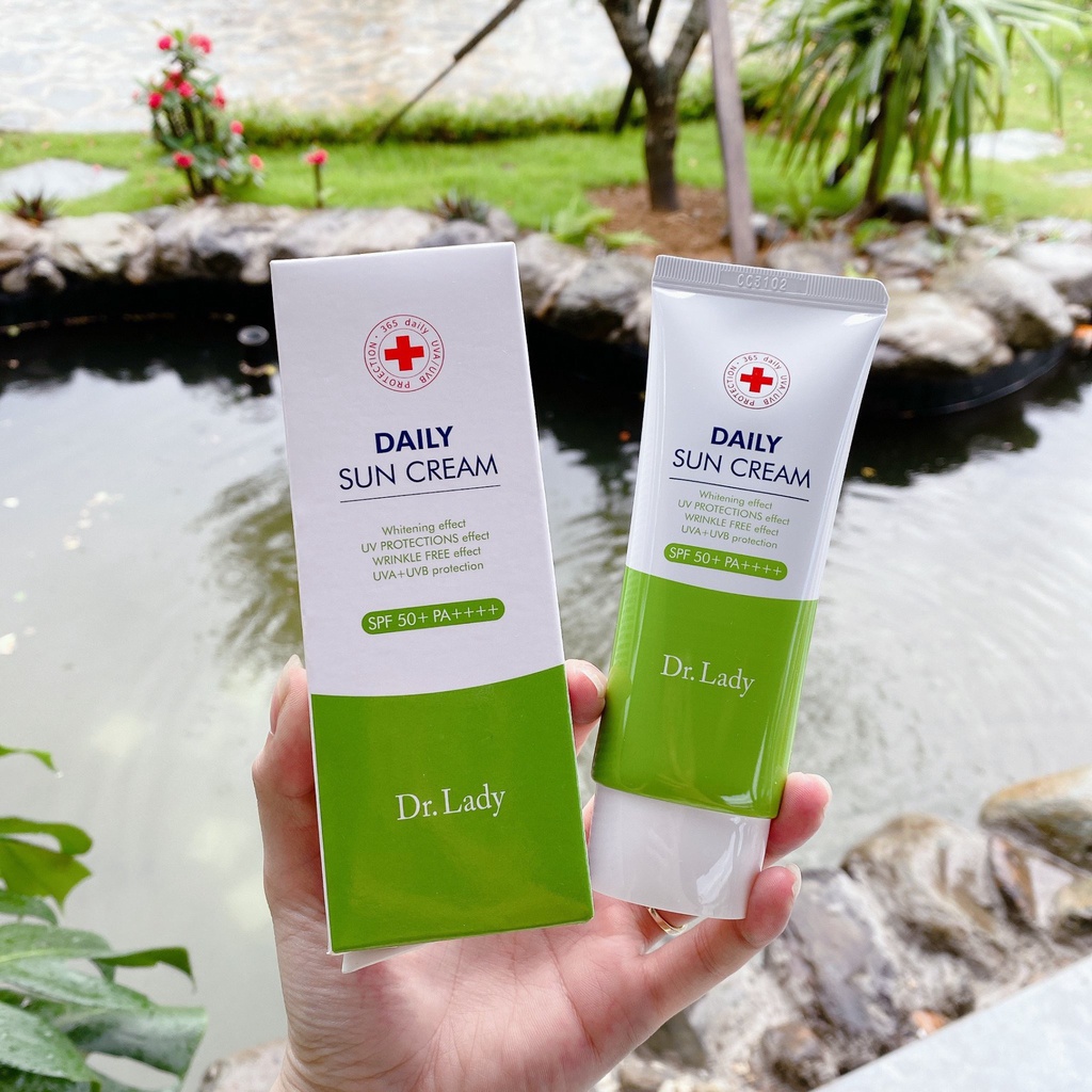 Kem chống nắng Daily Sun Cream màu xanh 3 IN 1 SPF50+ PA ++++ mẫu mới