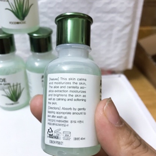 [ Mẫu 40ml ] Bộ dưỡng da Lô Hội Aloe Aqua Skin Care Set ( Mẫu Thử 40ml dùng để túi và đi du lịch, dã ngoại)