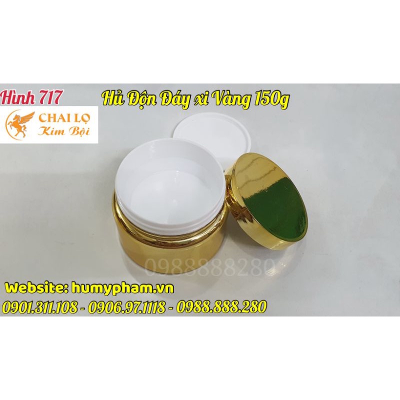HỦ ĐỰNG KEM BODY - ĐỘN ĐÁY XI VÀNG 150g