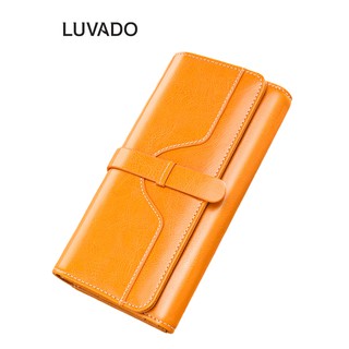 Ví nữ dài đẹp cầm tay da thật thời trang BANYANU nhiều ngăn cao cấp đựng tiền LUVADO VD275