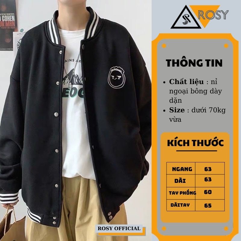 Áo khoác bomber nỉ unisex khóa zip oversize form rộng chất nỉ bông dày dặn nam nữ đều phù hợp