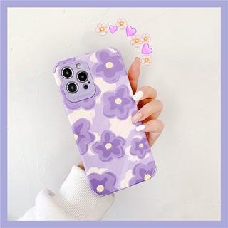 Ốp điện thoại silicon màu tím khxY cho iPhone 11 11pro 11promax 7 8Plus SE X XS XR XSMAX 12 12 12mini 12promax