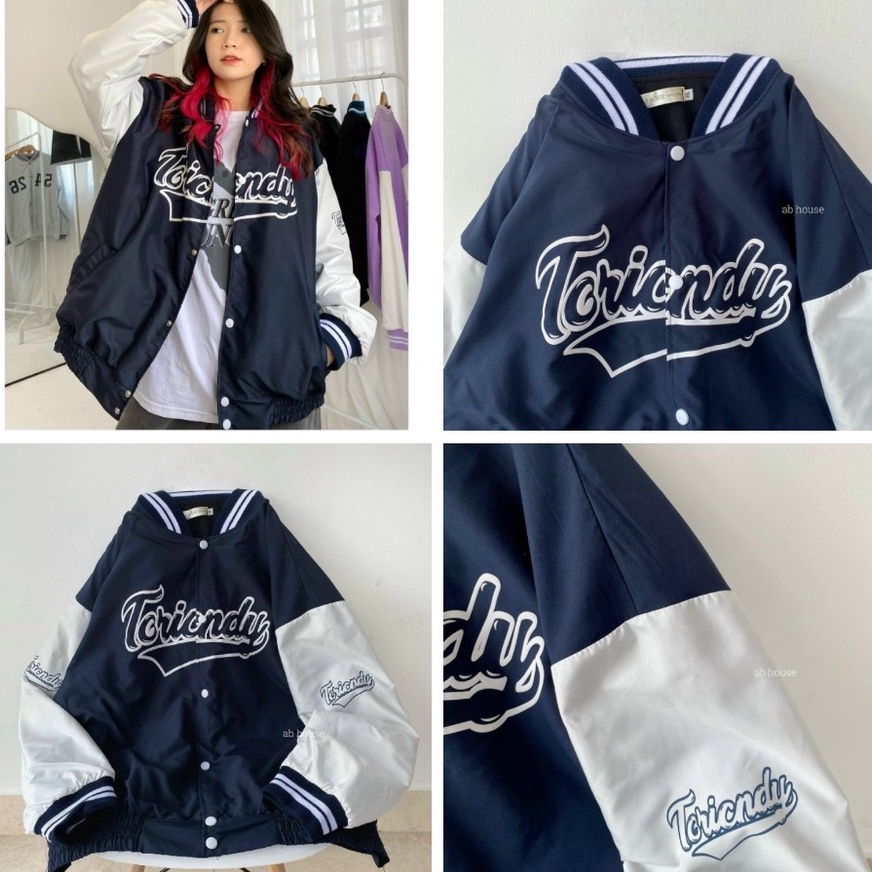 Áo bomber unisex form rộng vải dù 2 lớp TORIONDY BBD02 FS phong cách ulzzang hottrend giá rẻ phù hợp sinh viên học sinh