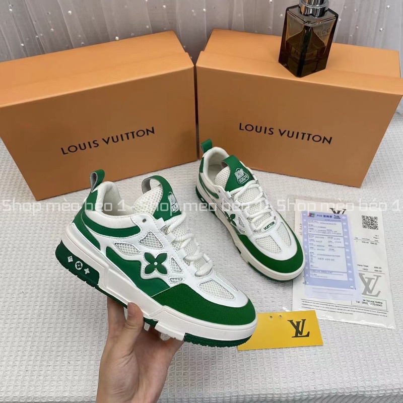 Giày thể thao sneaker hoa lv phối màu fullbox