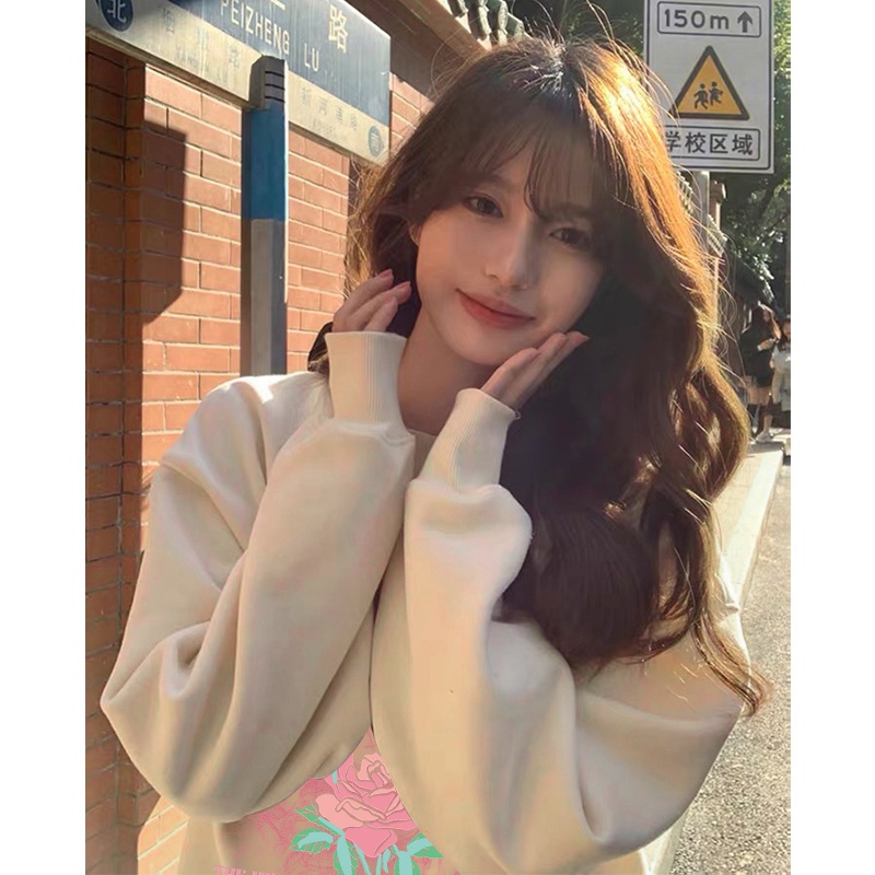 NRVP Áo Thun Tay Dài Oversize In Họa Tiết Phong Cách Hàn Quốc Thời Trang Cho Nam Và Nữ