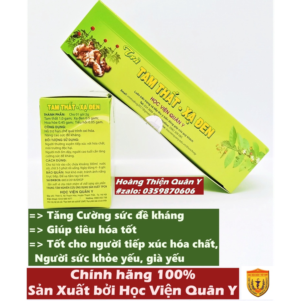 Trà Tam Thất Xạ Đen - Học Viện Quân Y