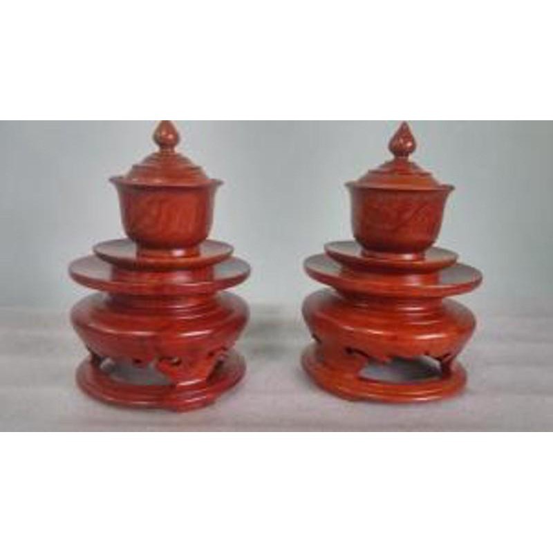 Chén đựng nước thờ gỗ hương một cặp