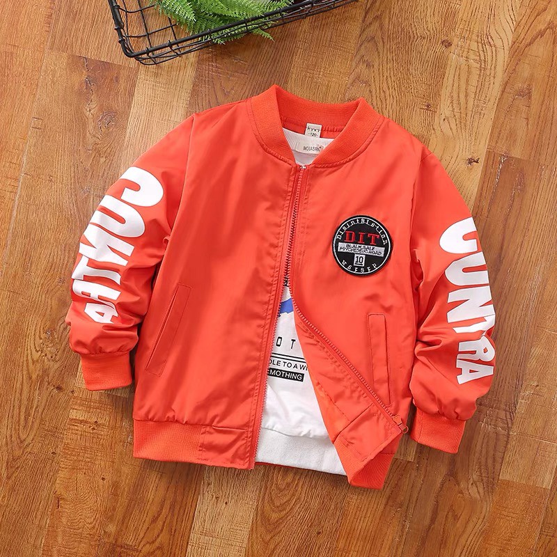Áo bomber bé trai - Áo khoác dù cho bé trai dễ thương, hiện đại.