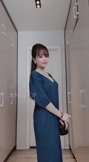 Váy cổ tim 3 màu dành cho nữ