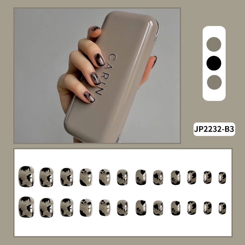 Set 24 móng giả D110 dáng ngắn, trang trí nghệ thuật độc đáo ( Tặng kèm keo và dũa )