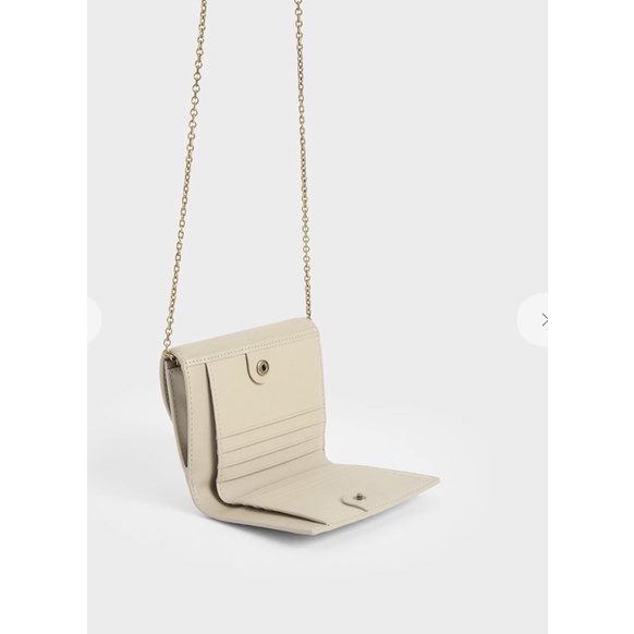 Túi ví CK có dây đeo màu be