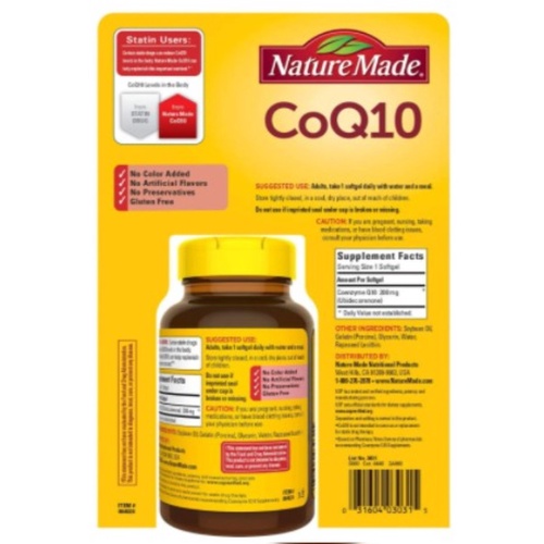 Viên Uống Bổ Tim Mạch CoQ10 Nature Made THUỐC BỔ TIM Coq10 140 viên của Mỹ