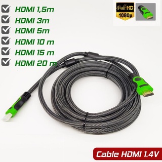 Cáp hdmi dây dù 1.5m/ 3m/ 5m - full hd 1080 -