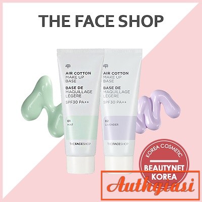 Kem lót kiềm dầu và hiệu chỉnh tông da The Face Shop Air Cotton Makeup Base SPF30 PA++ TFS 40ml | BigBuy360 - bigbuy360.vn