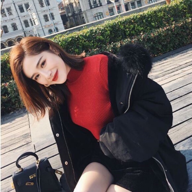 áo parka đẹp xuất sắc về hàng rồi ạ , áo trần bông cực dày và ấm , mũ lông đen nguyên áo , hàg shop xịn hẳn hoi đấy ạ 🥰