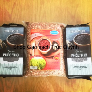 Combo 4kg gạo lứt: 2kg Gạo lứt đen Phúc Thọ, 2kg Gạo lứt Điện Biên