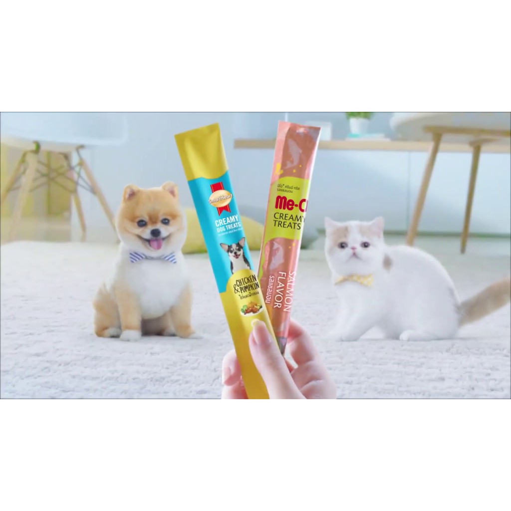 Súp thưởng cho chó Smart heart creamy dogtreats 15g, kem dinh dưỡng cún Con Mèo Xiêm+D334C424:C487+D33+C424:C487