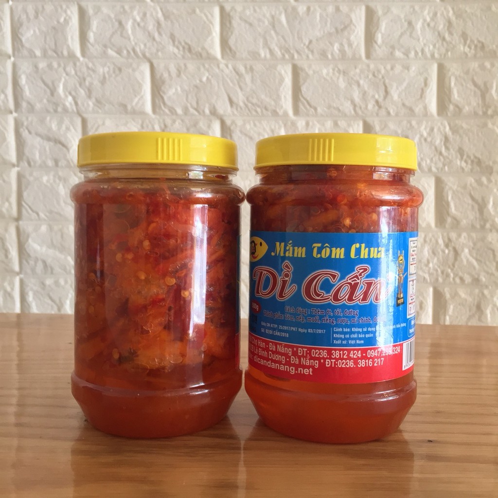 COMBO 4 HŨ MẮM TÔM CHUA DÌ CẨN - đặc sản đà nẵng siêu ngon ( hũ 500gr )