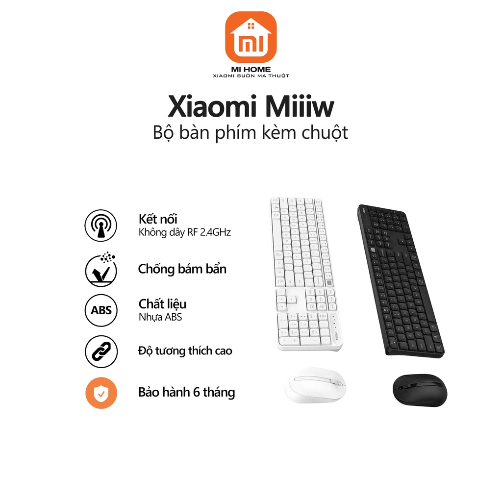 Bộ bàn phím kèm chuột không dây Xiaomi Miiiw