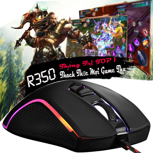Mouse RAINBOW-GEAR R350 USB Led RGB Gaming Cao cấp