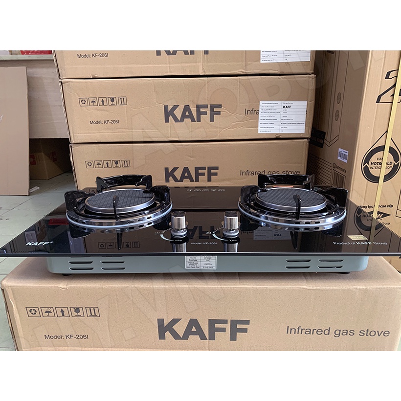 Bếp gas âm hồng ngoại KAFF KF-206i - Đầu đốt lớn 155mm, 2 vòng nhiệt - Bảo hành chính hãng 3 năm