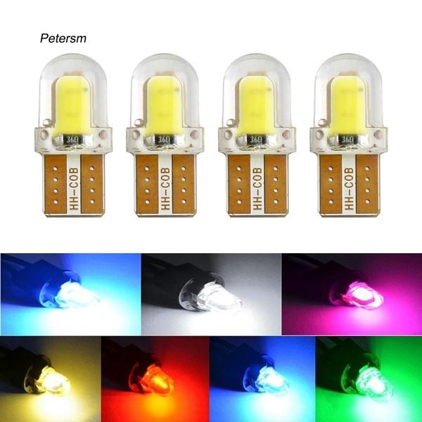 Bộ 4 Bóng Đèn LED COB 12V T10 W5W Vỏ Silicon Dùng Làm Đèn Xi Nhan Cho Xe Hơi