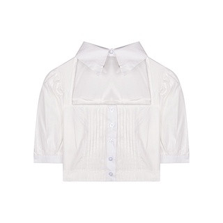 [ Hàng sẵn] ÁO CROPTOP SƠ MI TRẮNG CỔ CHOKER