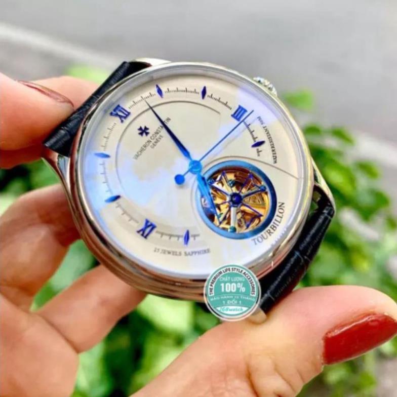 Đồng hồ Nam máy nhật, mẫu 3kim xanh, mặt trắng viền trắng , dòng cơ Automatic size 40mm , Đồng hồ thật giá trị thật