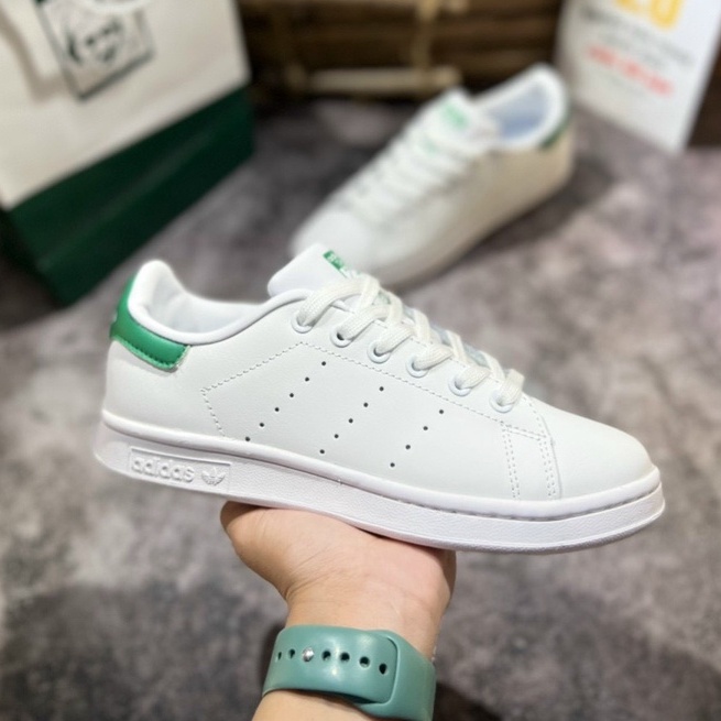 Giày Thể Thao Sneaker Adi.dass Stan.Smith Running White Green/Black Tặng Tất