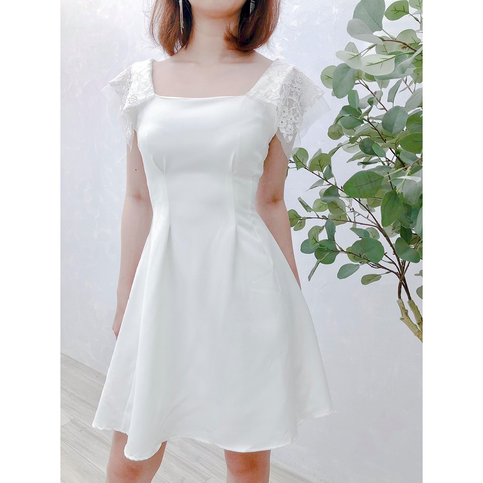 Đầm trắng ren xòe NDLN đáng yêu dịu dàng