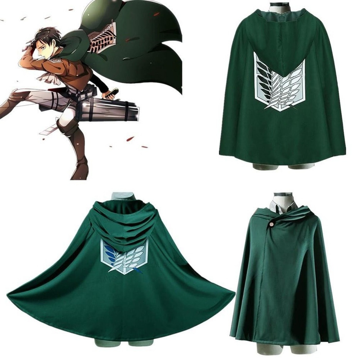 IN STOCK Áo choàng cosplay đội trinh sát - anime Attack on Titan