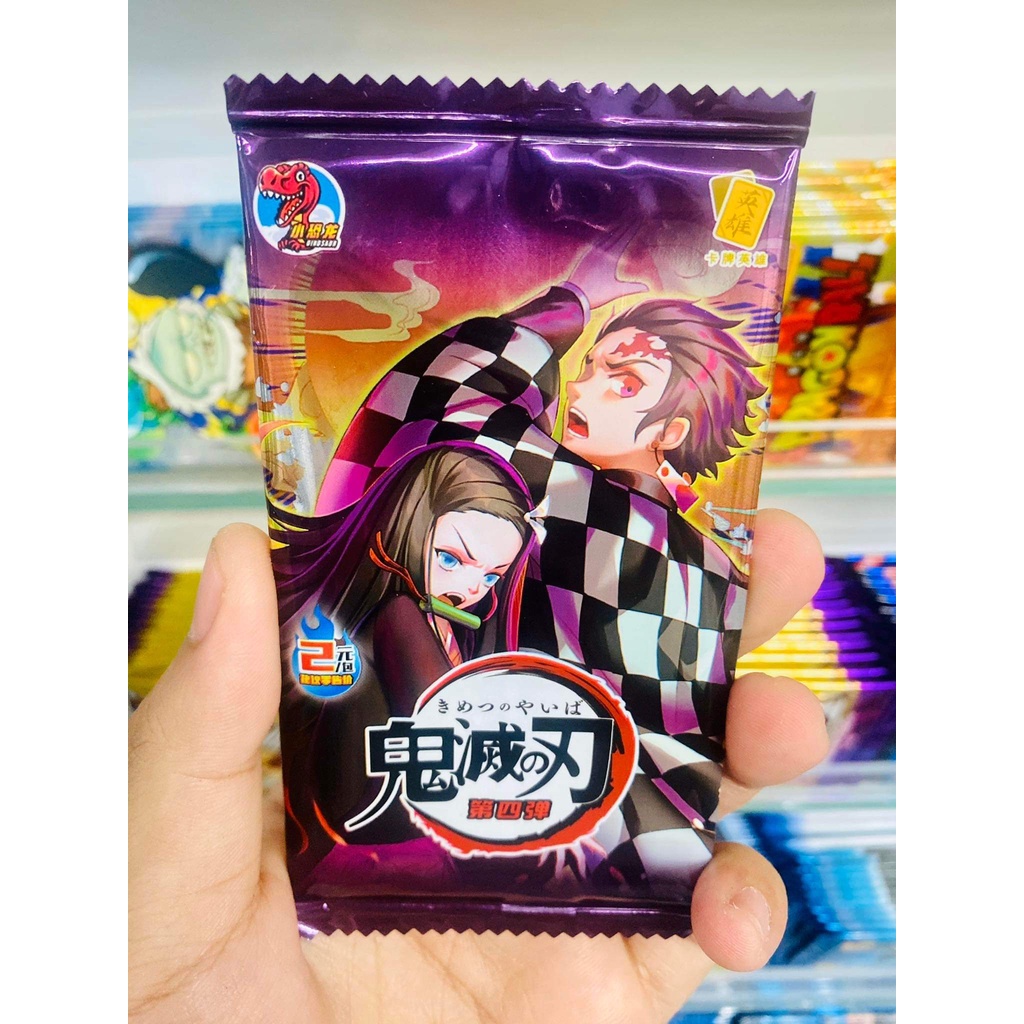 Tổng hợp Set 5 ảnh thẻ nhân phẩm Anime Kimetsu no Yaiba Thanh Gươm Diệt Quỷ ngẫu nhiên chibi xinh xắn