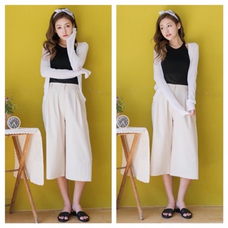 [Ảnh thật] - Quần culottes đũi