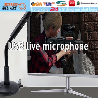 【Trong 24h gửi hàng】Micro thu âm để bàn dùng cho Văn Phòng LiveStream kết nối USB máy tính Laptop Xoay 360 Độ
