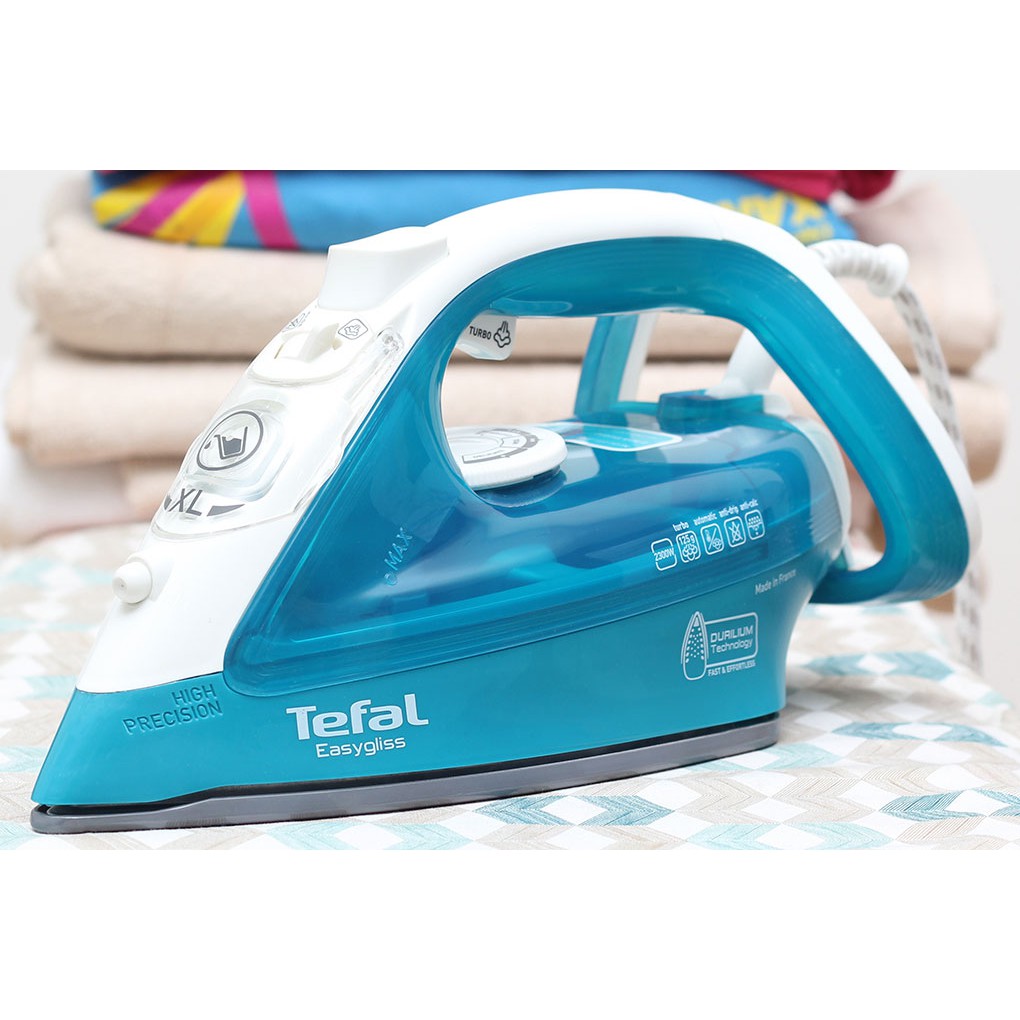 Bàn là, bàn ủi hơi nước Tefal FV3910 2200W, mặt bàn là chống dính Ceramic, sản xuất Pháp, bảo hành 2 năm