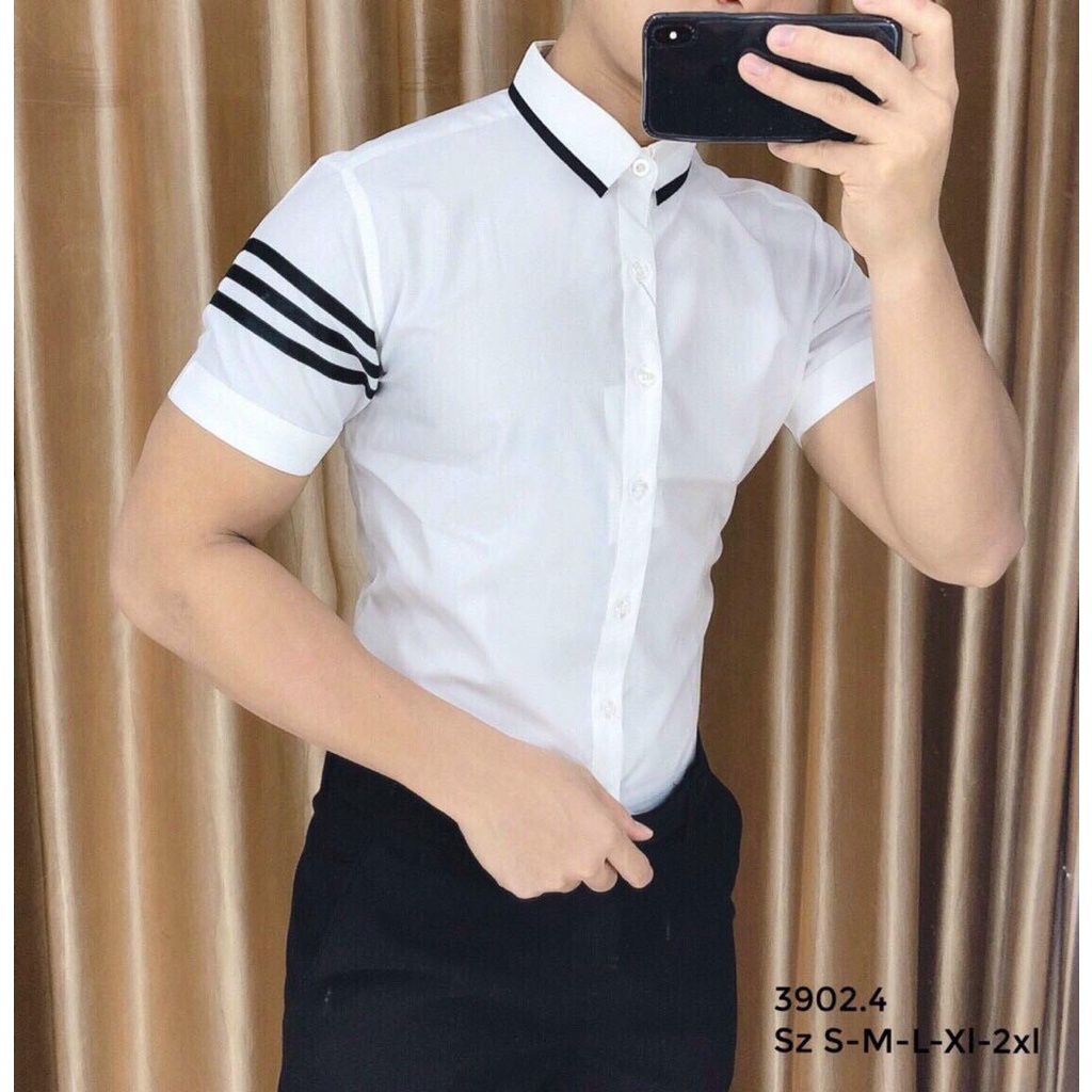 Áo Sơ Mi THOME Hotrend nam nữ,vải cotton lụa mềm mát, Sơ mi ngắn tay nam chất cực đẹp