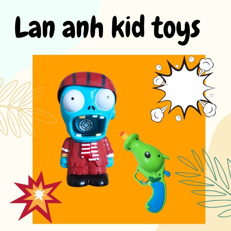 Zombies and Plant, Đồ Chơi Zombies Dùng Pin, Đồ Chơi Bé Trai