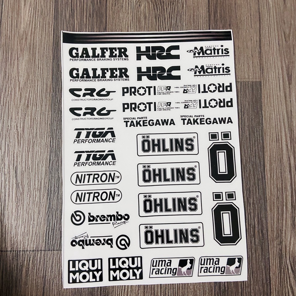 (đơn giản là đẹp) Bộ tem xe máy màu trắng hoặc đen nhiều STICKER khác nhau trang trí xe siêu CHẤT