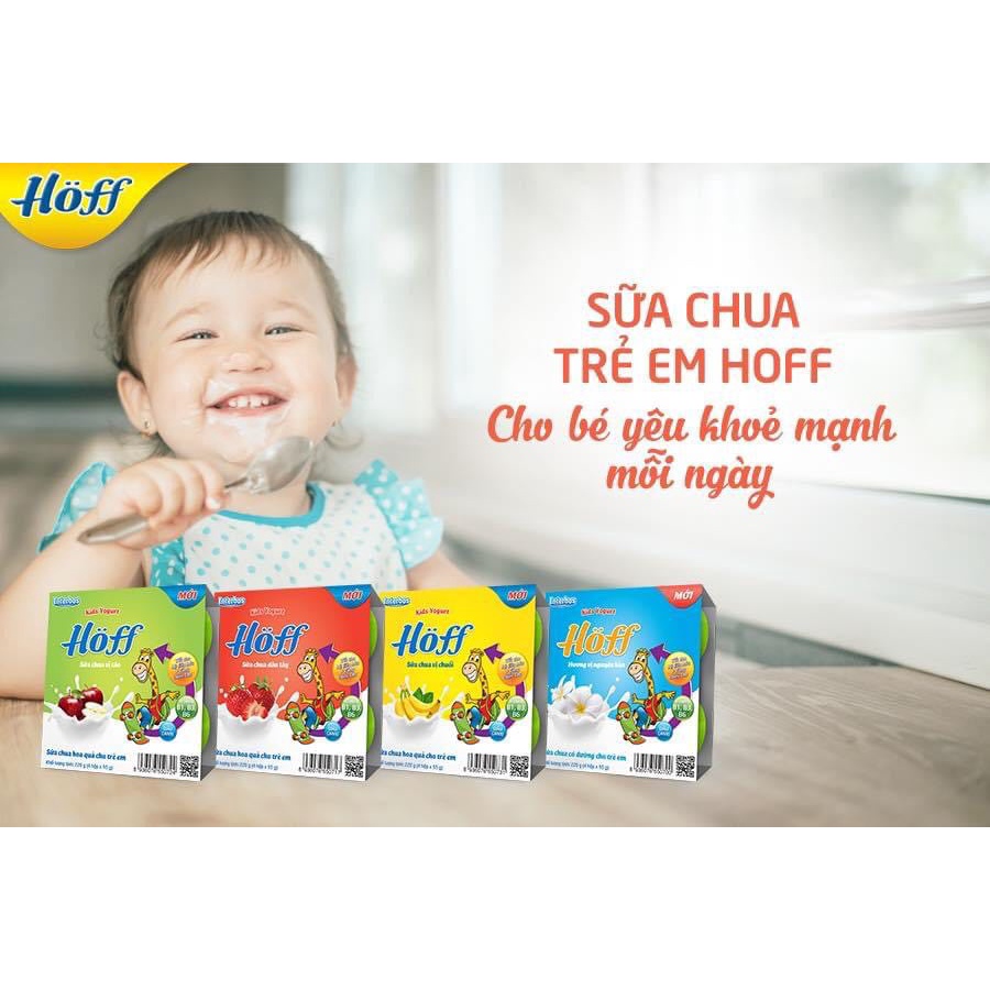 [Chính Hãng] [Date 15/1/2022]  Sữa chua dinh dưỡng Hoff cho bé vỉ 4 hộp x 55g