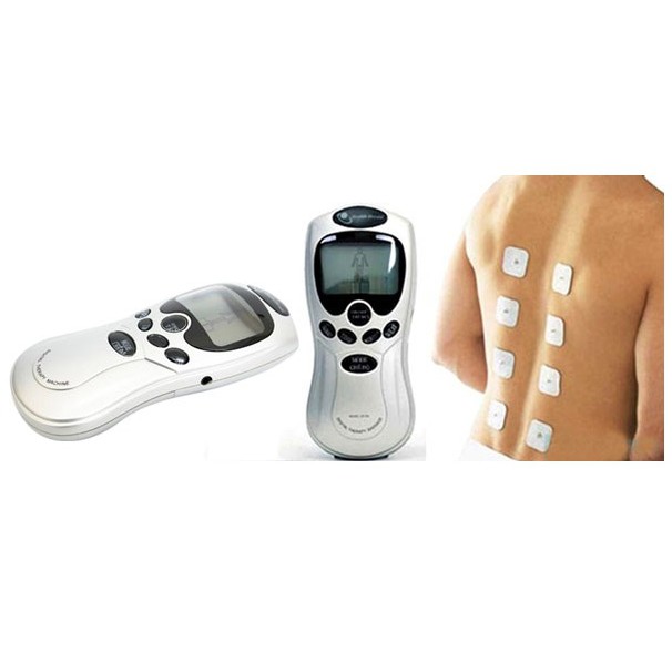Máy massage xung điện 4 miếng dán tặng kèm pin và adapter