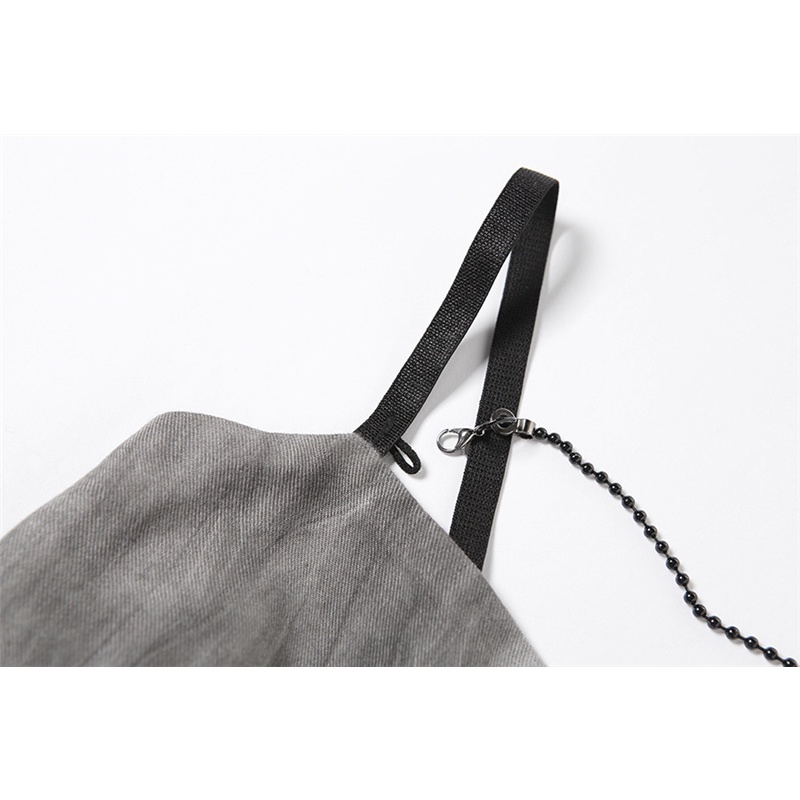 DUNEA Áo Hai Dây Màu Sắc Tương Phản Thời Trang Mùa Hè Cho Nữ