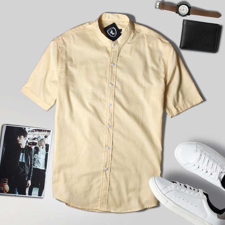 [Mã FAMALLT5 giảm 15% đơn 150K] Áo Sơ Mi Nam Vải Oxford Ngắn Tay Cổ Tàu KATUSCO - A2008 | BigBuy360 - bigbuy360.vn