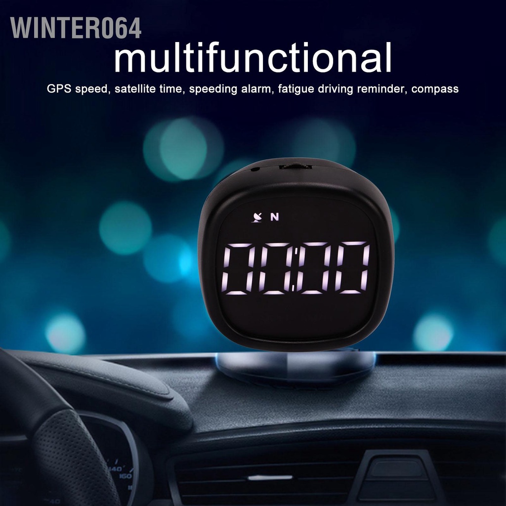 Màn hình hiển thị HUD 5V trên ô tô Báo động quá tốc độ chính xác cao Đồng hồ GPS kỹ thuật số đa năng Winter064