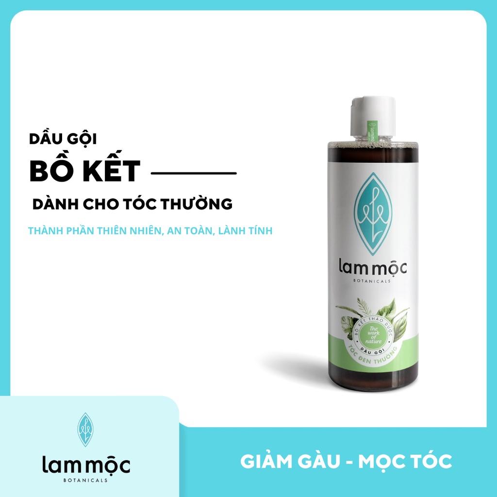 [NGĂN GÀU,GIÚP MỌC TÓC]-Dầu gội bồ kết Lam Mộc - tóc thường...